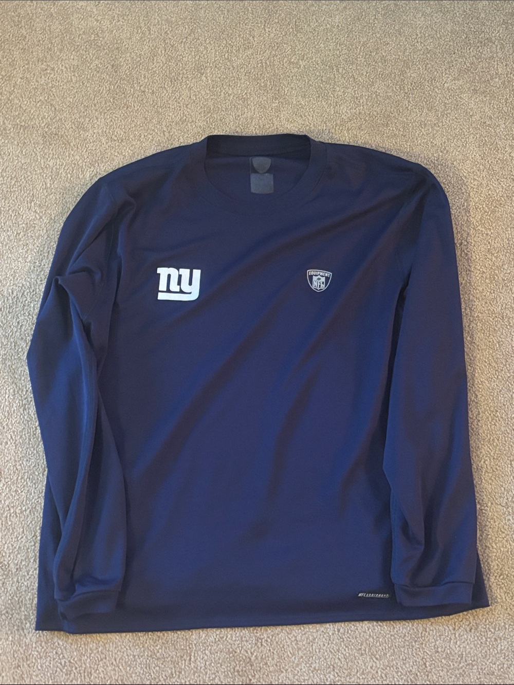 Men’s XL Navy Blue Long Sleeve New York Giants T-Shirt